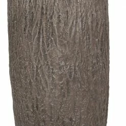 Noble House Rines 27 in. Tall Brown Wood Lightweight Concrete Outdoor Planter -Breeze Decor Sales Store brown wood large noble house plant pots 107604 4f 1000
