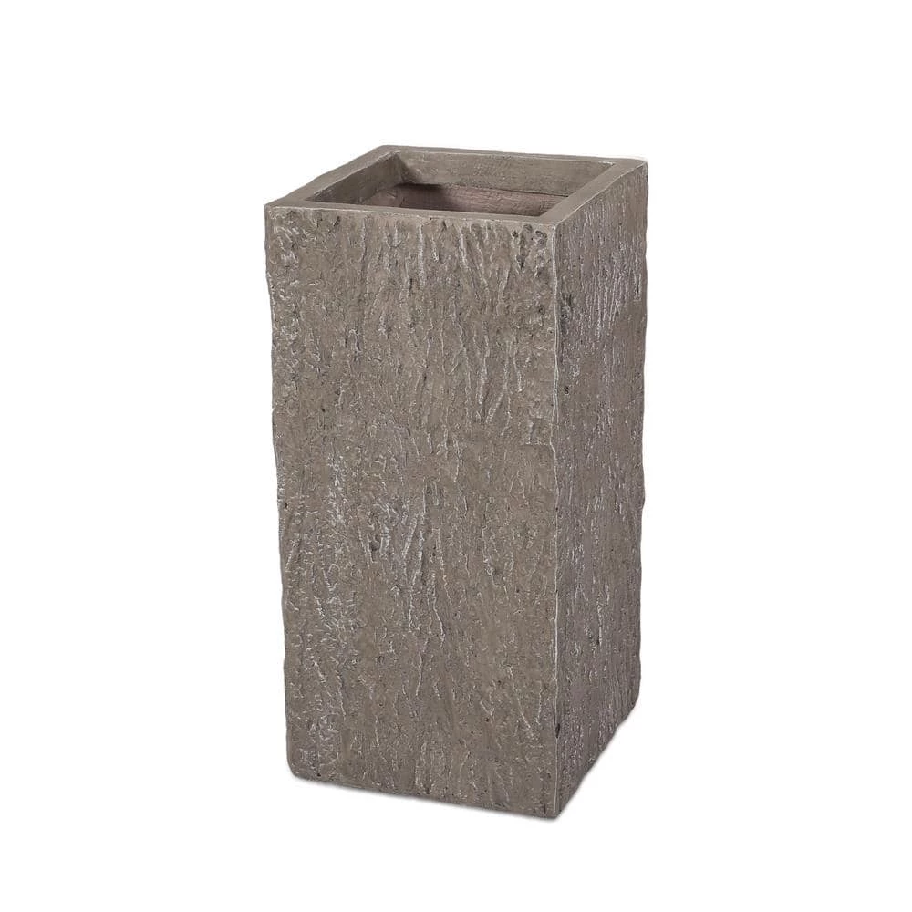 Noble House Tengren 24 in. Tall Brown Wood Lightweight Concrete Outdoor Planter 1 Noble House Tengren 24 in. Tall Brown Wood Lightweight Concrete Outdoor Planter