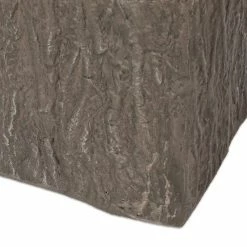 Noble House Tengren 24 in. and 20 in. Tall Brown Wood Lightweight Concrete Outdoor Planter Set -Breeze Decor Sales Store brown wood noble house plant pots 108240 fa 1000