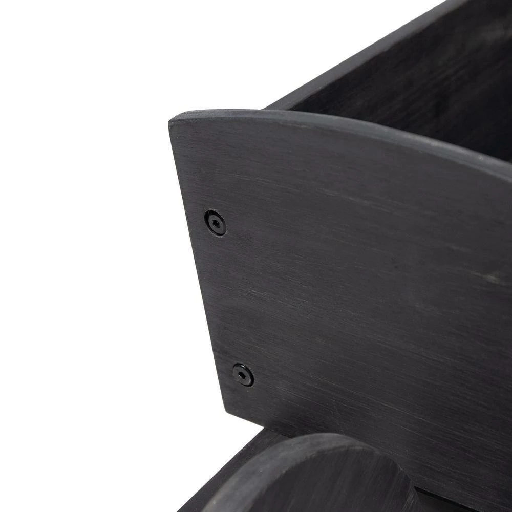 Noble House Smyrna 29.50 in. Dark Gray Wood Wheelbarrow Planter 8 Noble House Smyrna 29.50 in. Dark Gray Wood Wheelbarrow Planter - Image 8