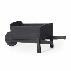 Noble House Smyrna 29.50 in. Dark Gray Wood Wheelbarrow Planter 11 Noble House Smyrna 29.50 in. Dark Gray Wood Wheelbarrow Planter -Breeze Decor Sales Store dark gray noble house plant pots 104685 66 1000