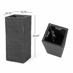 Noble House Hula 24 in. Tall Gray Lightweight Concrete Outdoor Planter -Breeze Decor Sales Store gray noble house plant pots 107687 c3 1000