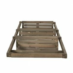 Noble House Monarch 3-Tier Gray Fir wood Outdoor Shelf -Breeze Decor Sales Store gray noble house plant stands 106984 a0 1000