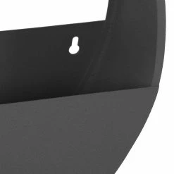 Noble House Shurley 15.5 in. Round Gray Metal Wall Mounted Planter -Breeze Decor Sales Store gray noble house wall planters 104870 4f 1000