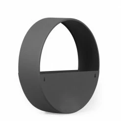 Noble House Shurley 15.5 in. Round Gray Metal Wall Mounted Planter -Breeze Decor Sales Store gray noble house wall planters 104870 66 1000