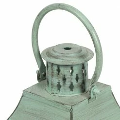 Noble House Scio 24.5 in. Green Patina Mango Wood Decorative Lantern -Breeze Decor Sales Store greens noble house outdoor lanterns 105197 44 1000