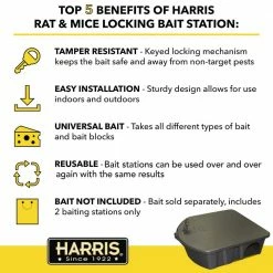 Harris Rat and Mouse Bait Station (3-Pack) -Breeze Decor Sales Store harris bait stations 3ratbox fa 1000