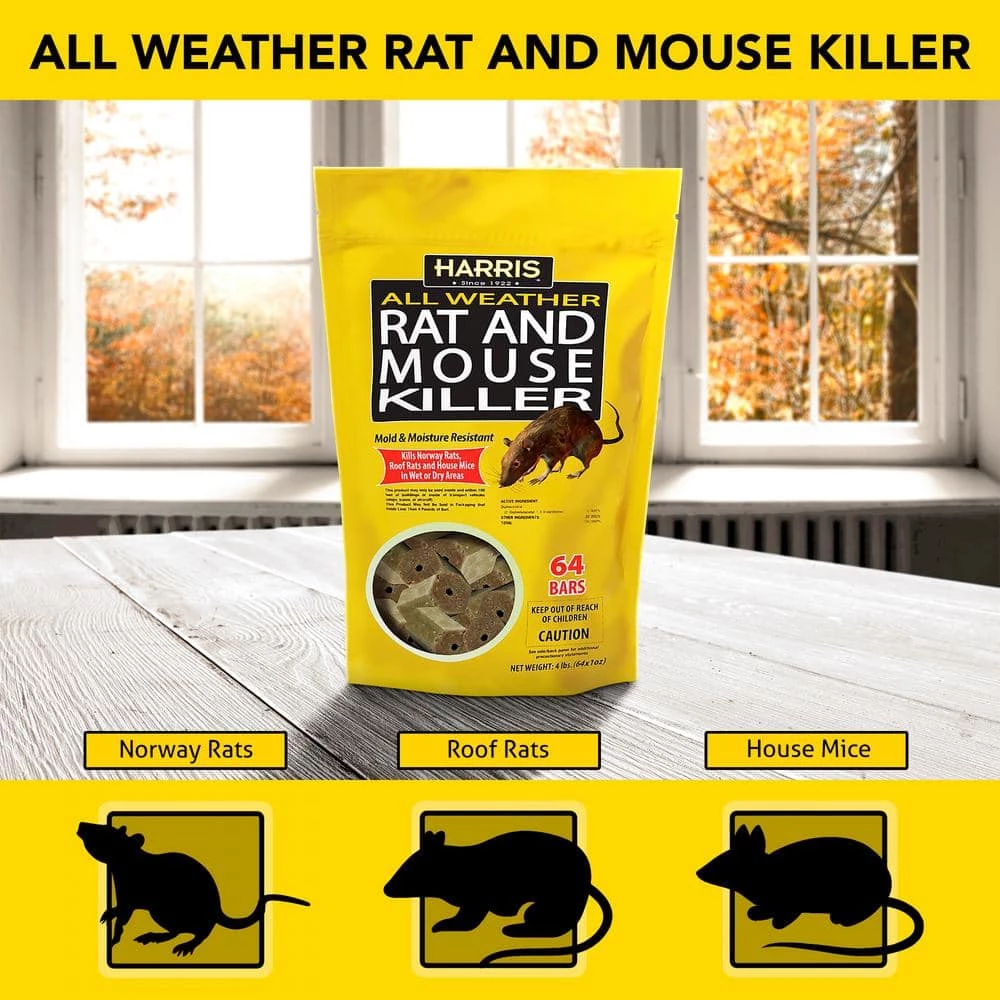 Harris 4 lbs./64 Bars All Weather Rat and Mouse Killer 4 Harris 4 lbs./64 Bars All Weather Rat and Mouse Killer - Image 4