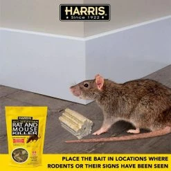Harris 4 lbs./64 Bars All Weather Rat and Mouse Killer 13 Harris 4 lbs./64 Bars All Weather Rat and Mouse Killer -Breeze Decor Sales Store harris bait stations hrb 64 76 1000