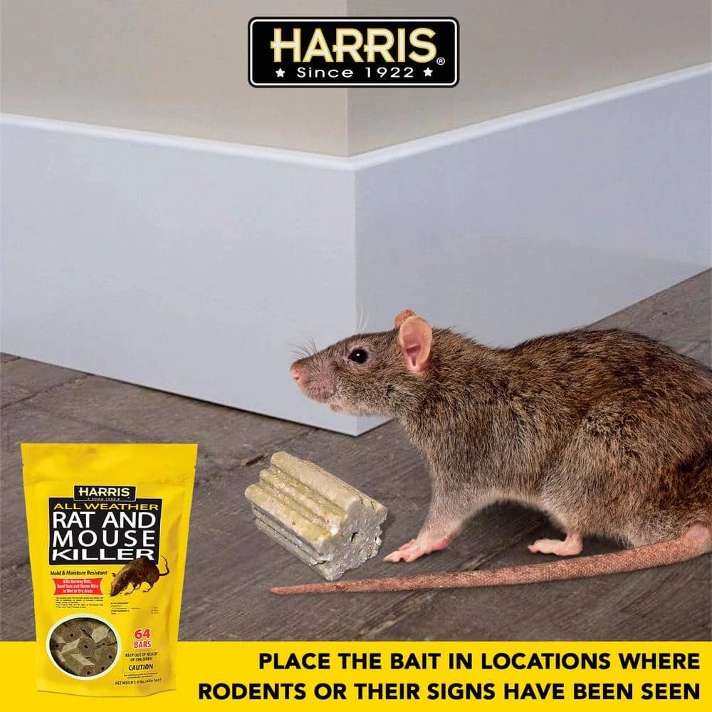 Harris 4 lbs./64 Bars All Weather Rat and Mouse Killer 7 Harris 4 lbs./64 Bars All Weather Rat and Mouse Killer - Image 7