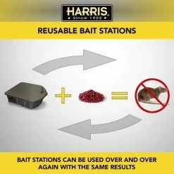Harris Mouse Killer Bars and Locking Rat and Mouse Refillable Bait Station Value Pack -Breeze Decor Sales Store harris bait stations ratbox mbars 44 1000