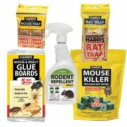 Harris Rat and Mouse Bait Trap Repel and Prevention Kit
