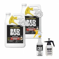 Harris 1 Gal. Ready-to-Use 1 Gal. Bed Bug Killer (2-Pack), 256 oz. Pro Spray Bottle and 55 oz. Mini Pump Sprayer
