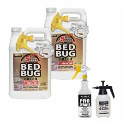 Harris 1 Gal. 5-Minute Bed Bug Killer (2-Pack) 256 oz., 32 oz. Professional Spray Bottle and 55 oz. Pump Sprayer Value Pack