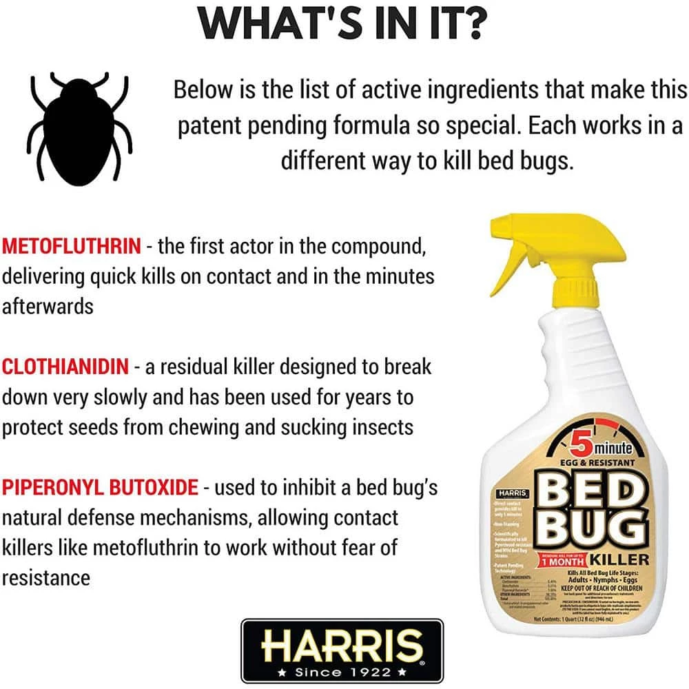 Harris 32 oz. 5-Minute Bed Bug Killer (2-Pack) 7 Harris 32 oz. 5-Minute Bed Bug Killer (2-Pack) - Image 7
