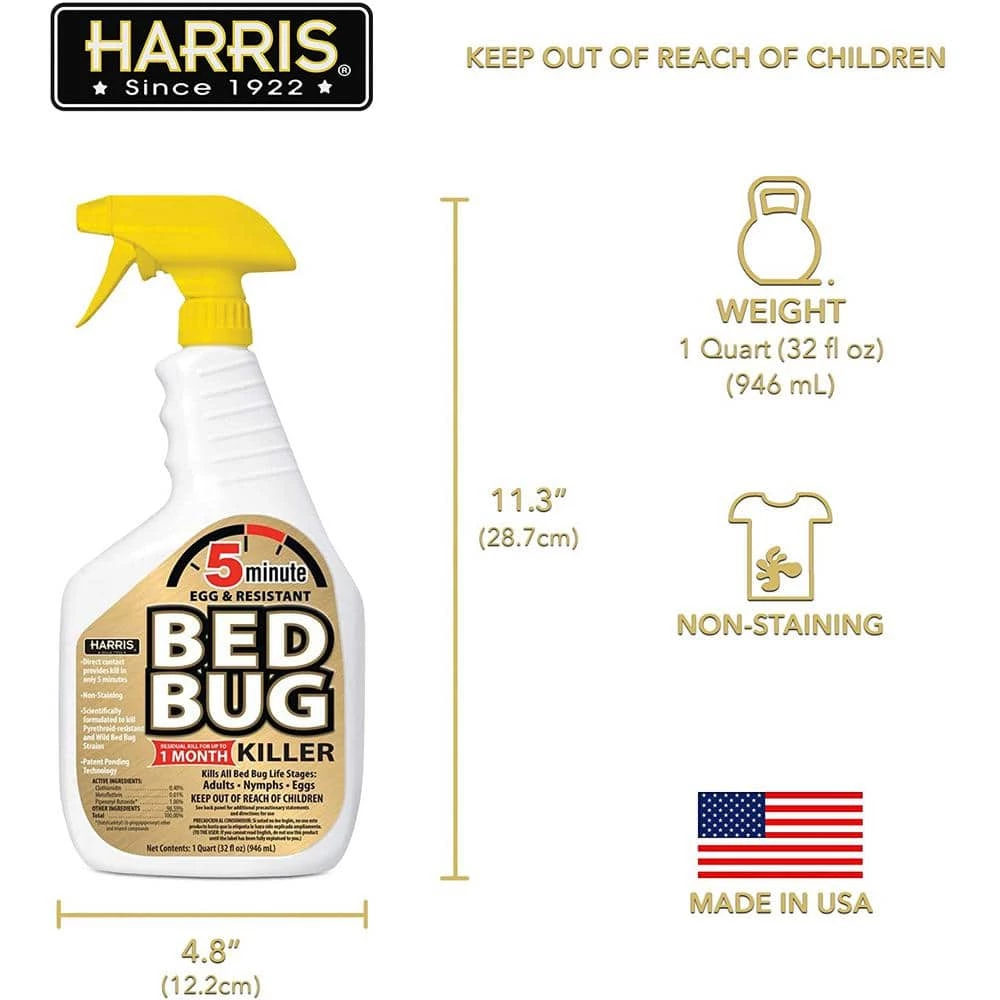 Harris 32 oz. 5-Minute Bed Bug Killer (2-Pack) 3 Harris 32 oz. 5-Minute Bed Bug Killer (2-Pack) - Image 3