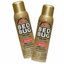 Harris 16 oz. 5-Minute Bed Bug Killer Foaming Spray/Kills All Life Stages (2-Pack)