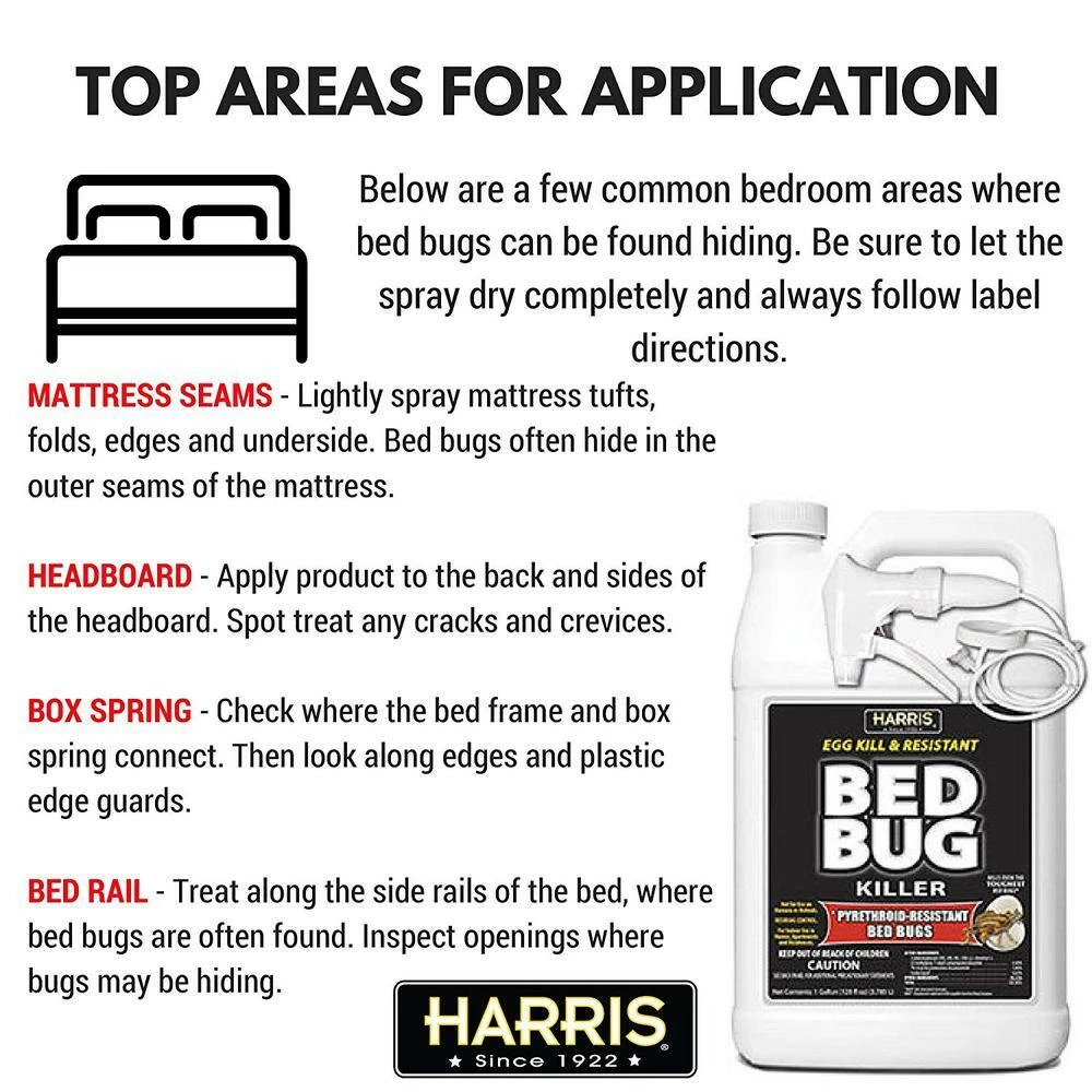 Harris 1 Gal. Ready-to-Use Egg Kill and Resistant Bed Bug Killer (4-Pack) 512 oz. Pro Spray Bottle and 55 oz. Pump Sprayer 9 Harris 1 Gal. Ready-to-Use Egg Kill and Resistant Bed Bug Killer (4-Pack) 512 oz. Pro Spray Bottle and 55 oz. Pump Sprayer - Image 9