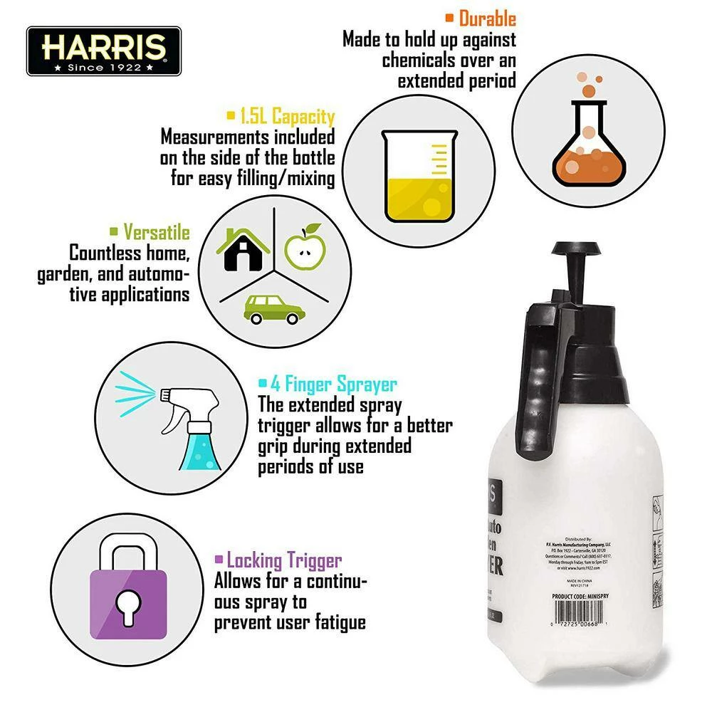 Harris 1 Gal. Ready-to-Use Egg Kill and Resistant Bed Bug Killer (4-Pack) 512 oz. Pro Spray Bottle and 55 oz. Pump Sprayer 11 Harris 1 Gal. Ready-to-Use Egg Kill and Resistant Bed Bug Killer (4-Pack) 512 oz. Pro Spray Bottle and 55 oz. Pump Sprayer - Image 11