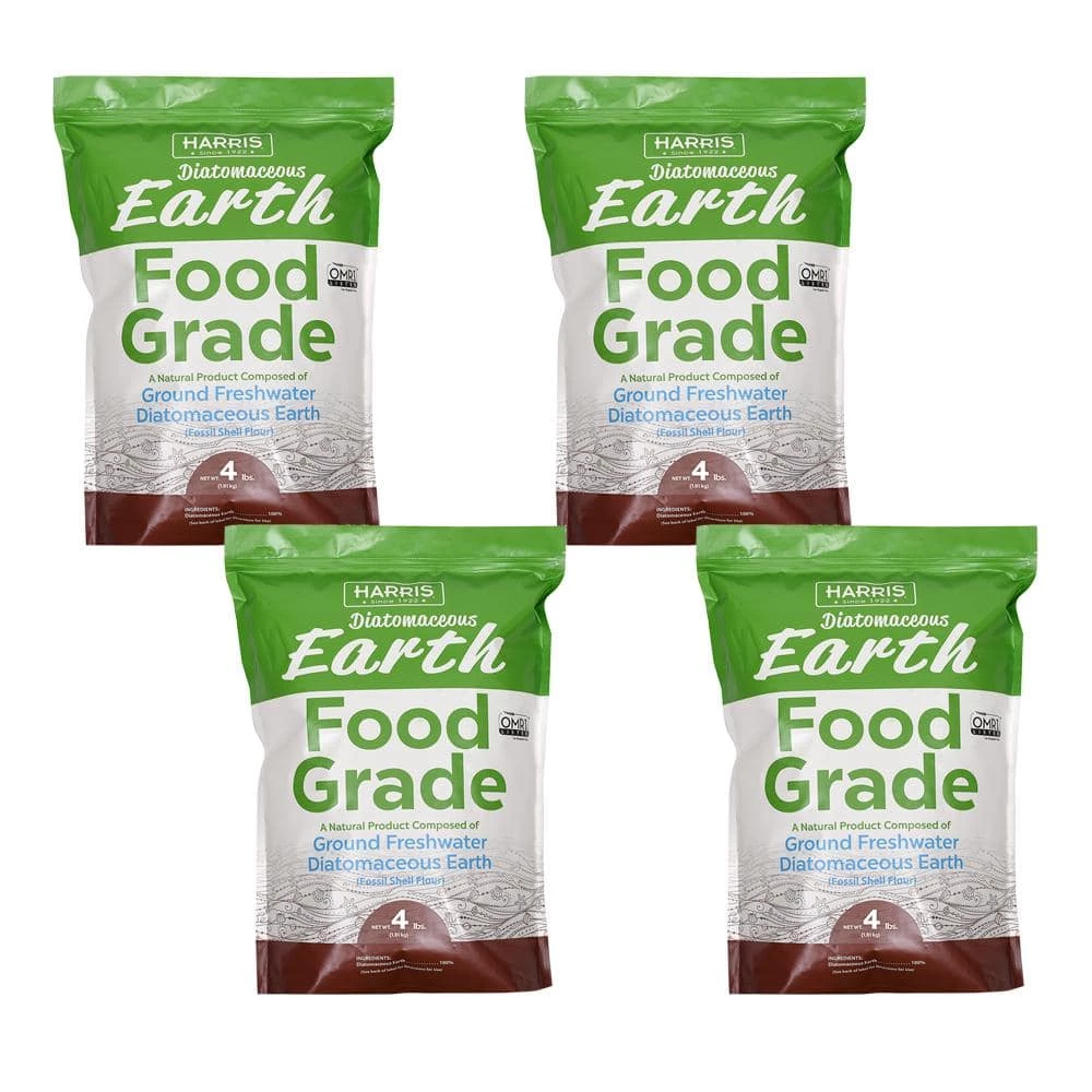 Harris 4 lbs. Diatomaceous Earth Food Grade 100% (4-Pack) 1 Harris 4 lbs. Diatomaceous Earth Food Grade 100% (4-Pack)