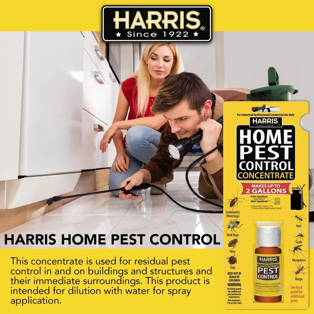 Harris 1 oz. Pest Control Concentrate/Makes up to 10 Gal. (5-Pack) 5 Harris 1 oz. Pest Control Concentrate/Makes up to 10 Gal. (5-Pack) - Image 5