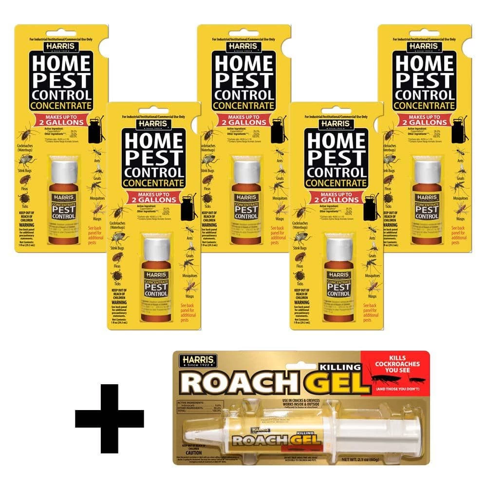 Harris 1 oz. Pest Control Concentrate/Makes up to 10 Gal. (5-Pack) 1 Harris 1 oz. Pest Control Concentrate/Makes up to 10 Gal. (5-Pack)