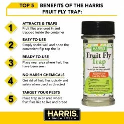 Harris 128 oz. Fruit Fly Drain Treatment Killer -Breeze Decor Sales Store harris bug killer spray ffdg 128 76 1000