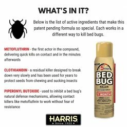 Harris 16 oz. 5-Minute Bed Bug Killer Foaming Spray and 4 oz. Resistant Bed Bug Powder Value Pack -Breeze Decor Sales Store harris bug killer spray goldbb16a p4 1f 1000