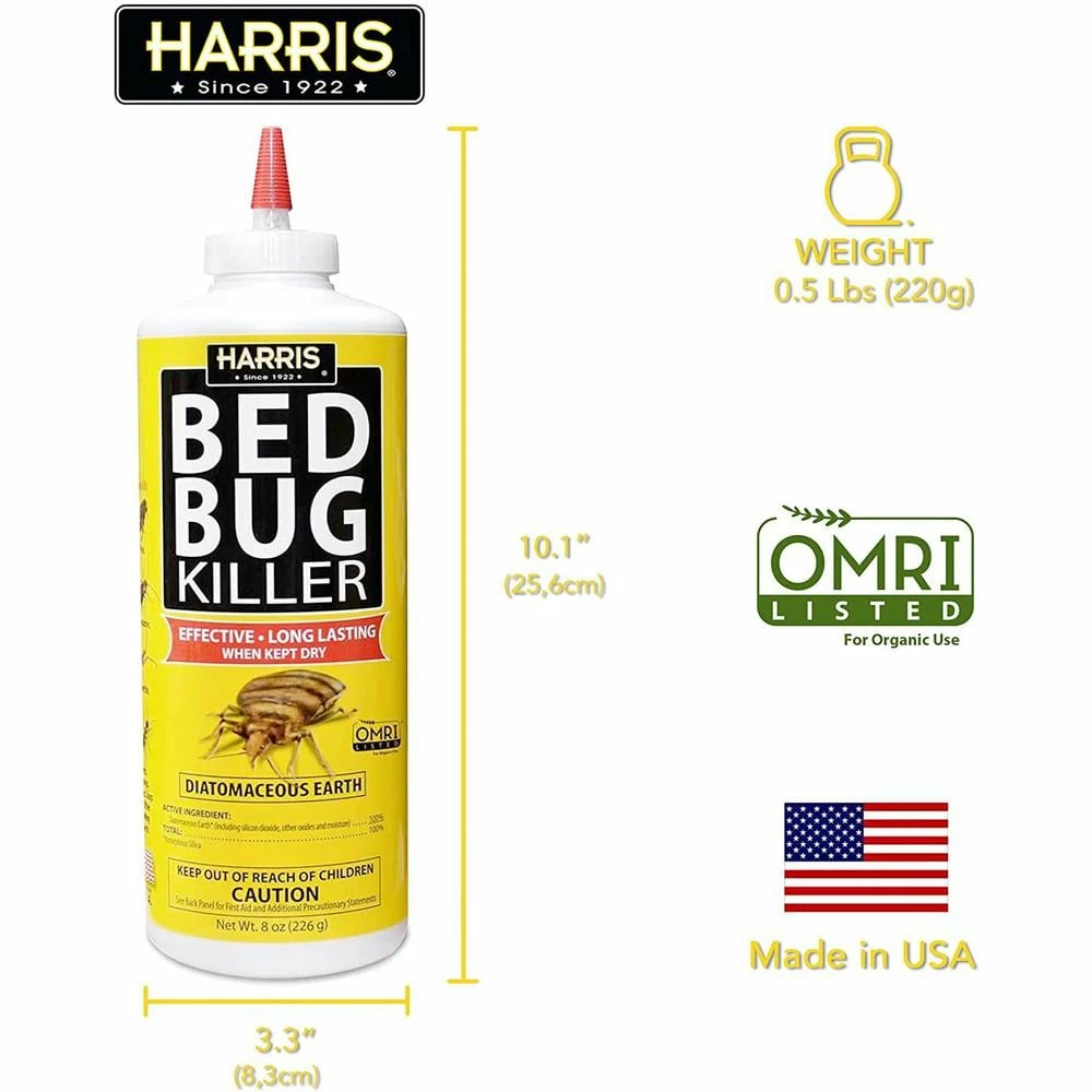 Harris 8 oz. Diatomaceous Earth Bed Bug Killer (3-Pack) 7 Harris 8 oz. Diatomaceous Earth Bed Bug Killer (3-Pack) - Image 7