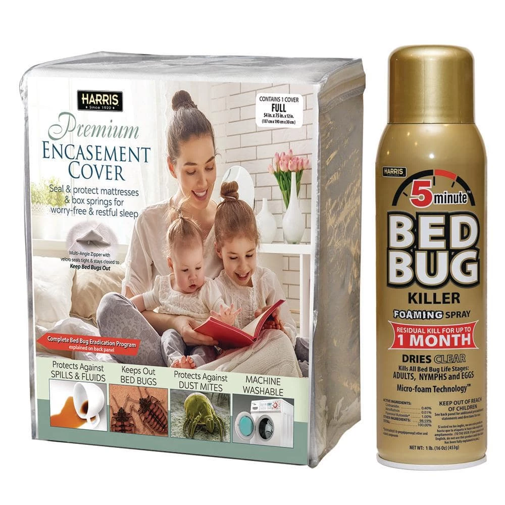 Harris Full Bed Bug Mattress Cover and Bed Bug Spray Value Pack 1 Harris Full Bed Bug Mattress Cover and Bed Bug Spray Value Pack