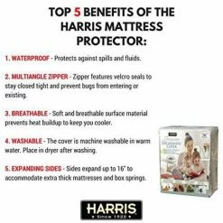 Harris King Bed Bug Mattress Cover and Bed Bug Spray - Value Pack -Breeze Decor Sales Store harris bug killer spray matt kvp 4f 1000