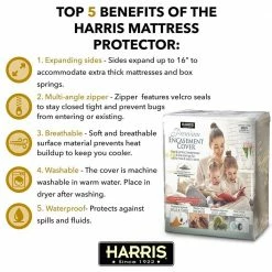 Harris Queen Bed Bug Mattress Cover and Bed Bug Spray - Value Pack -Breeze Decor Sales Store harris bug killer spray matt qvp 4f 1000