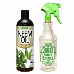 Harris 12 oz. 100% Cold Pressed Unrefined Cosmetic Grade Neem Oil and 360-Degree All Angle Professional Spray Bottle Value Pack