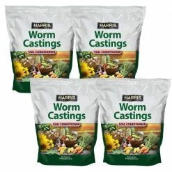 Harris 4 Qt. Worm Castings Premium Soil Conditioner (4-Pack)