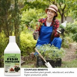 Harris 9 Gal. Expanding Coco Coir Pith (4 Brick Pack) and 32 oz. Organic Gardening Liquid Fish Fertilizer -Breeze Decor Sales Store harris grow media coco4 fish32 1f 1000