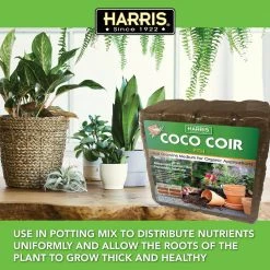 Harris 9 Gal. Expanding Coco Coir Pith (4 Brick Pack) and 32 oz. Organic Gardening Liquid Fish Fertilizer -Breeze Decor Sales Store harris grow media coco4 fish32 66 1000