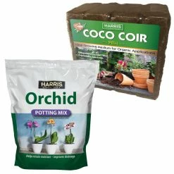Harris 9 Gal. Expanding Coco Coir Pith (4 Brick pack) & 4 Qt. Premium Orchid Potting Mix