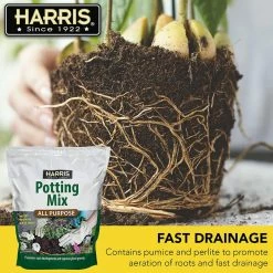 Harris 8 Qt. Premium Horticultural Vermiculite for Indoor Plants and 4 Qt. All Purpose Potting Soil Mix with Worm Castings -Breeze Decor Sales Store harris grow media verm soil4 66 1000
