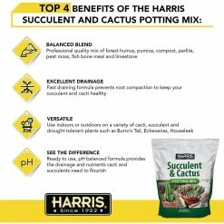 Harris 8 Qt. Premium Horticultural Vermiculite for Indoor Plants and Gardening and 4Qt. Succulent and Cactus Potting Soil Mix -Breeze Decor Sales Store harris grow media verm succl 44 1000