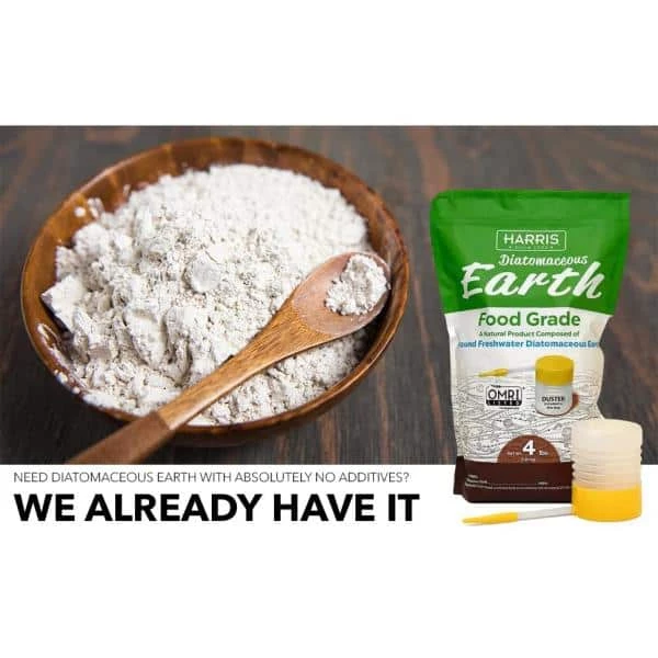 Harris 64 oz.(4 lb.) Diatomaceous Earth Food Grade 100% with Powder Duster Applicator 6 Harris 64 oz.(4 lb.) Diatomaceous Earth Food Grade 100% with Powder Duster Applicator - Image 6
