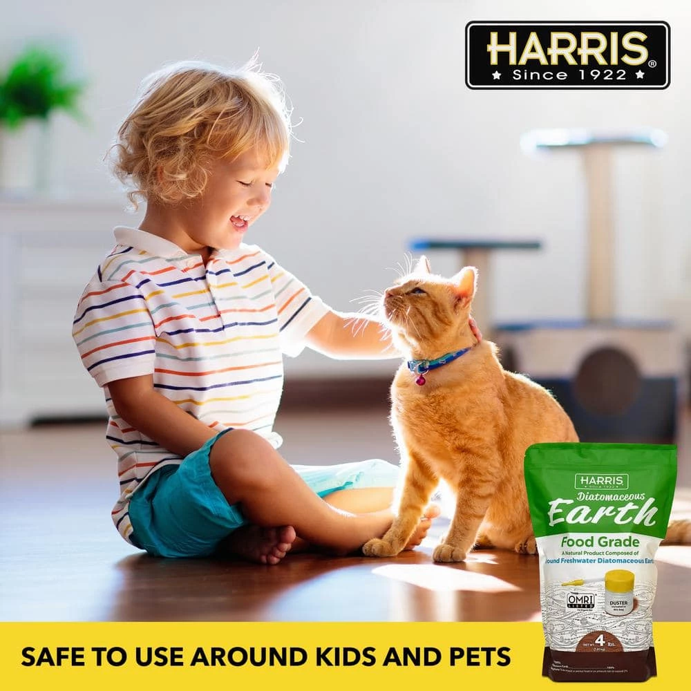 Harris 64 oz.(4 lb.) Diatomaceous Earth Food Grade 100% with Powder Duster Applicator 2 Harris 64 oz.(4 lb.) Diatomaceous Earth Food Grade 100% with Powder Duster Applicator - Image 2