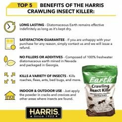 Harris 64 oz. (4 lbs.) Diatomaceous Earth Crawling Insect Killer -Breeze Decor Sales Store harris insect killer granules decrawl 64 4f 1000