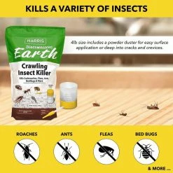 Harris 64 oz. Diatomaceous Earth Crawling Insect Killer with Sifting Scoop Applicator -Breeze Decor Sales Store harris insect killer granules decrawl64 sift 76 1000