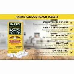 Harris 6 oz. Famous Roach Tablets -Breeze Decor Sales Store harris insect killer granules hrt 6 1f 1000