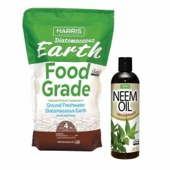 Harris 4 lbs. Diatomaceous Earth Food Grade 100% and 12 oz. 100% Cold Pressed Unrefined Cosmetic Grade Neem Oil Value Pack