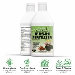 Harris 64 oz. Organic Gardening Liquid Fish Fertilizer and Plant Food (2-Pack) -Breeze Decor Sales Store harris organic plant food 2fish 32 4f 1000
