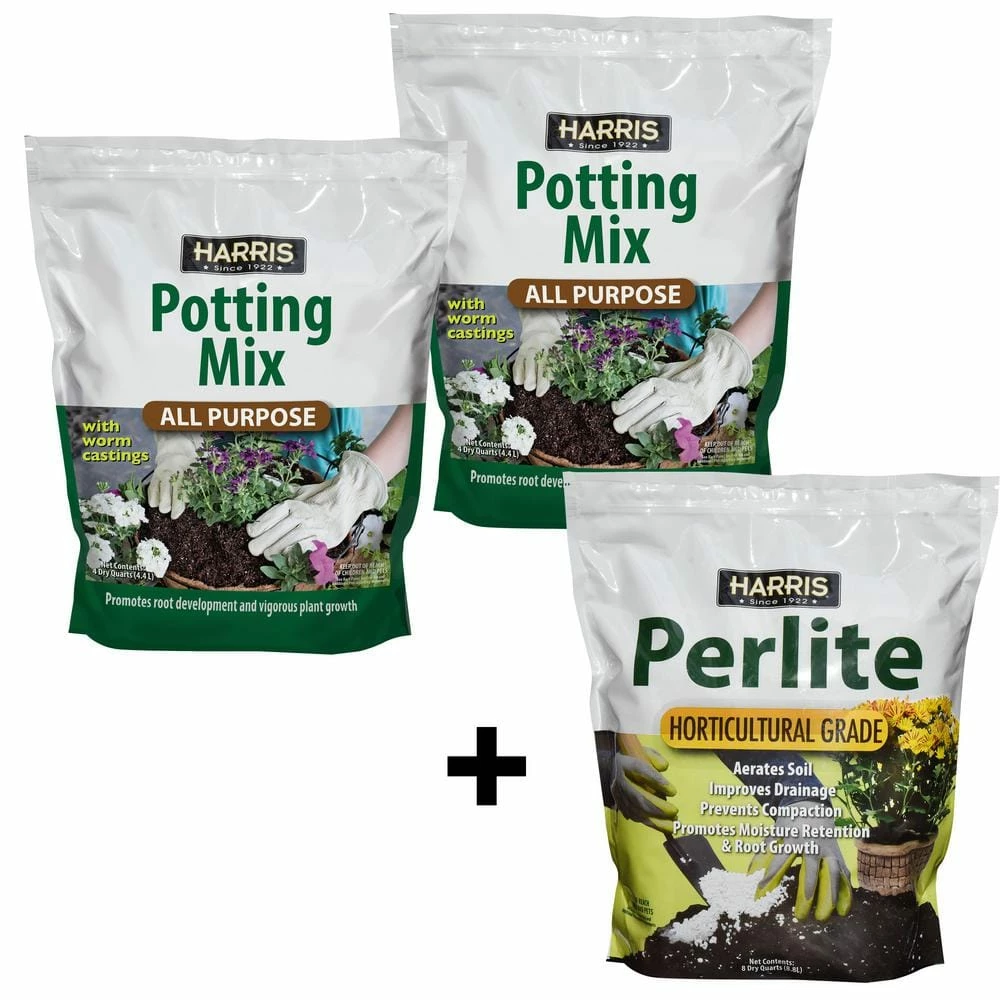 Harris 4qt. All Purpose Potting Soil Mix with Worm Castings (2-Pack) 1 Harris 4qt. All Purpose Potting Soil Mix with Worm Castings (2-Pack)