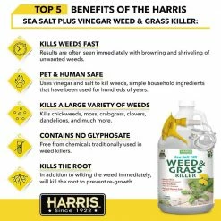 Harris 128 oz. Sea Salt Weed and Grass Killer (4-Pack) -Breeze Decor Sales Store harris organic weed killer 4seaweed128 c3 1000