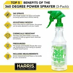 Harris 32 oz. Organic Gardening Liquid Fish Fertilizer and 360-Degree All Angle Professional Spray Bottle Value Pack -Breeze Decor Sales Store harris plant food fertilizer fish32 360 fa 1000