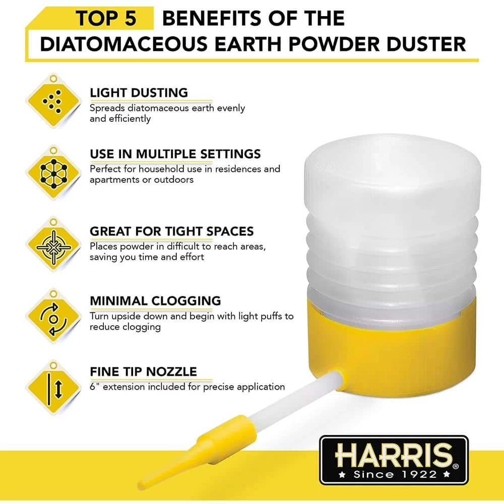 Harris Diatomaceous Earth Powder Duster Applicator (2-Pack) 2 Harris Diatomaceous Earth Powder Duster Applicator (2-Pack) - Image 2